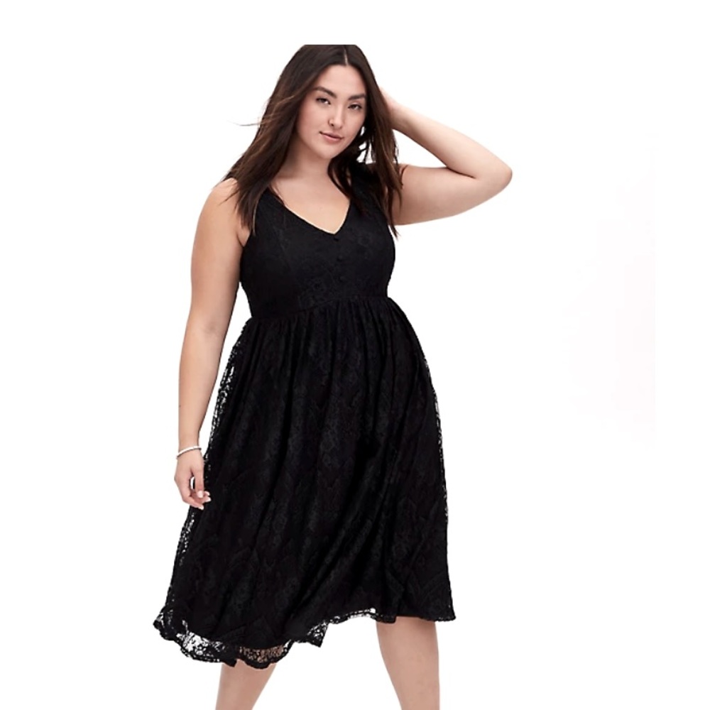 MIDI black lace dress Torrid